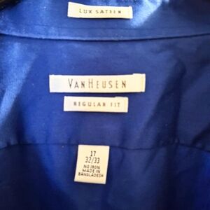 Van Heusen Lux Sateen Blue Shirt